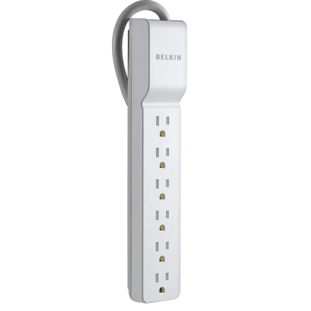 Fashion 6 Outlet Home/Office Surge Protector rotating plug 8' cord Surge Protectors & Power Strips