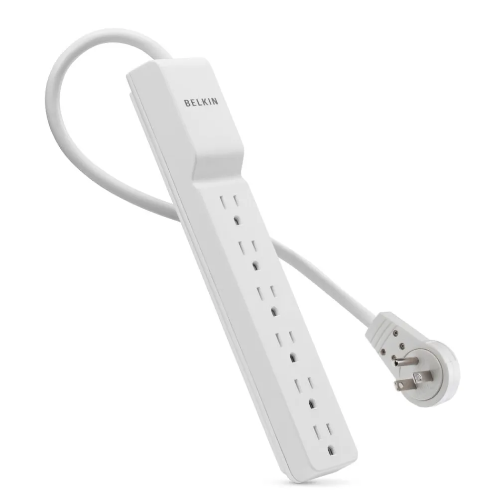 Fashion 6 Outlet Home/Office Surge Protector rotating plug 8' cord Surge Protectors & Power Strips