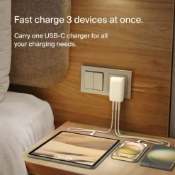 Outlet 3 Port USB-C Charger with PPS 67W Usb-C Chargers