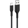 New Braided USB-A to USB-C Cable 15W, 3.3ft/1m, Black Charging Cables|Usb-C Cables