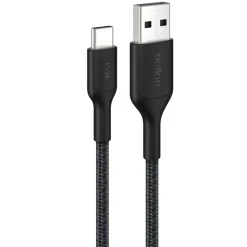 New Braided USB-A to USB-C Cable 15W, 3.3ft/1m, Black Charging Cables|Usb-C Cables