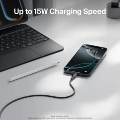 New Braided USB-A to USB-C Cable 15W, 3.3ft/1m, Black Charging Cables|Usb-C Cables