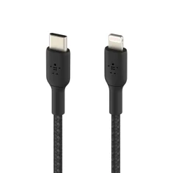 Discount Braided USB-C to Lightning Cable (1m / 3.3ft, Black) Charging Cables