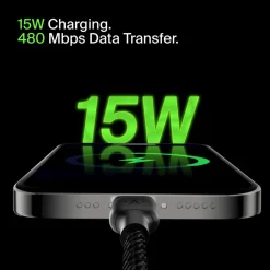 Online Braided USB-C to USB-A Cable (1m / 3.3ft, Black) Charging Cables|Usb-C Cables