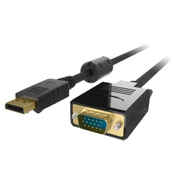 Hot DisplayPort to VGA Cable, M/M, 1080P Audio / Video Cables