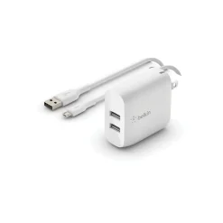 Online Dual USB-A Wall Charger 24W + USB-A to Micro-USB cable Usb-C Chargers