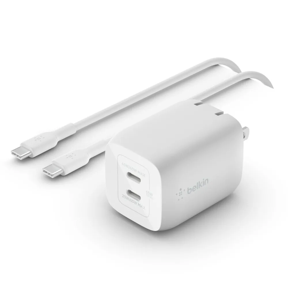 Best Dual USB-C GaN Wall Charger with PPS 65W + USB-C to USB-C Cable Gan Chargers|Usb-C Chargers