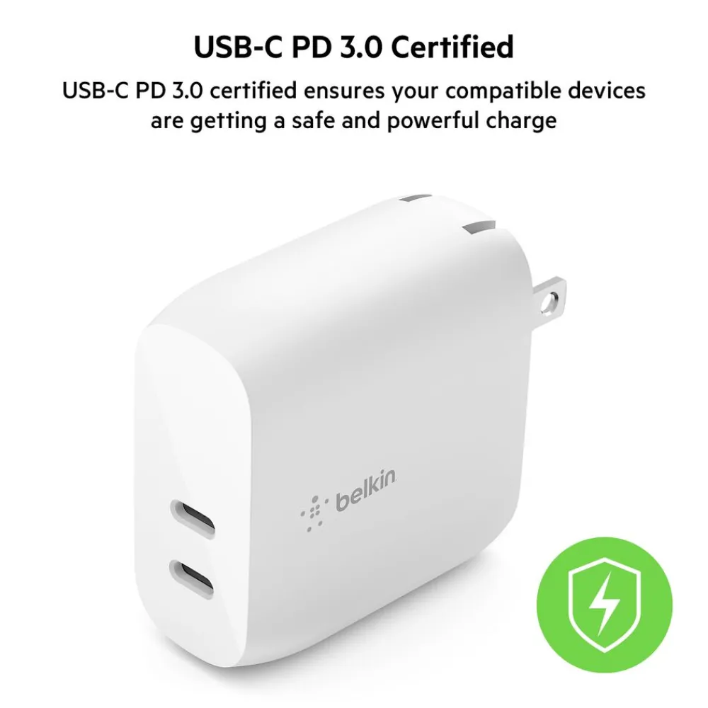 Fashion Dual USB-C PD Wall Charger 40W + USB-C to Lightning Cable Usb-C Chargers