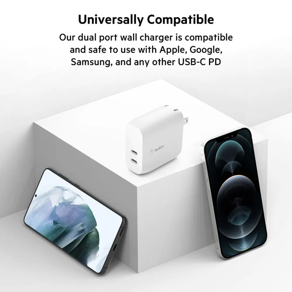 Fashion Dual USB-C PD Wall Charger 40W + USB-C to Lightning Cable Usb-C Chargers
