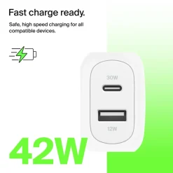 Outlet Dual Wall Charger 42W Usb-C Chargers