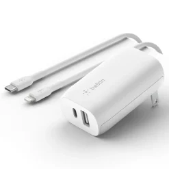 Fashion Dual Wall Charger with PPS + USB-C Cable with Lightning Connector Usb-C Chargers