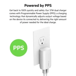 Clearance Dual Wall Charger with PPS 37W Usb-C Chargers