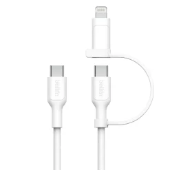 New 2-in-1 Cable with USB-C and Lightning Connector Charging Cables|Usb-C Cables