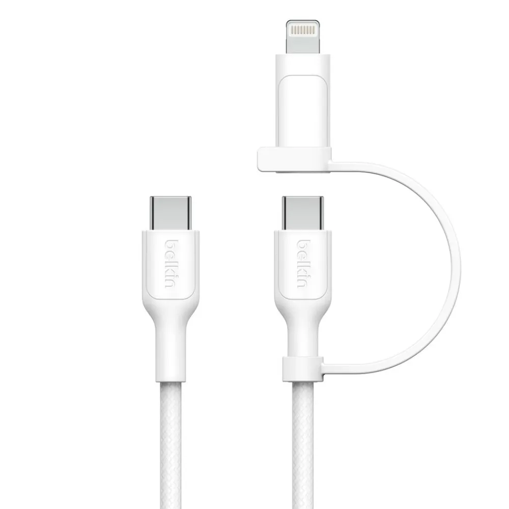 New 2-in-1 Cable with USB-C and Lightning Connector Charging Cables|Usb-C Cables