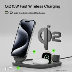 New 3-in-1 Magnetic Foldable Wireless Charger with Qi2 15W Wireless Charging Pads|Wireless Charging Stands