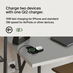 Online 2-in-1 Magnetic Wireless Charging Pad with Qi2 15W Wireless Charging Pads
