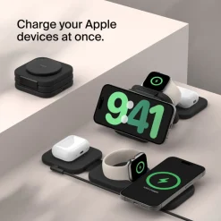 Online 3-in-1 Magnetic Wireless Charging Travel Pad with Qi2 15W Wireless Charging Pads