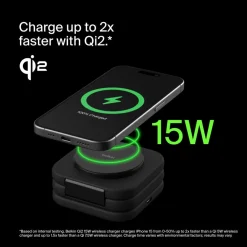 Online 3-in-1 Magnetic Wireless Charging Travel Pad with Qi2 15W Wireless Charging Pads