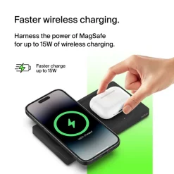Hot 2-in-1 Wireless Charging Pad with Official MagSafe Charging 15W Wireless Charging Pads