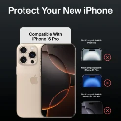 Online InvisiGlass Treated Screen Protector for iPhone 16 Pro Screen Protectors For Iphone
