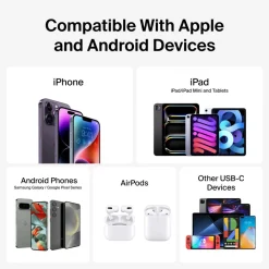 New 10K USB-C Power Bank with Integrated Cables Power Banks|Portable Chargers & Power Banks