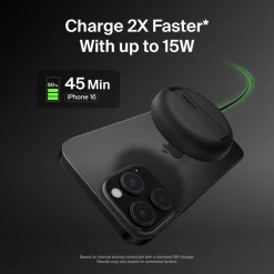 New Magnetic Wireless Charging Pad with Qi2 15W, Black Wireless Charging Pads|Wireless Charging Stands