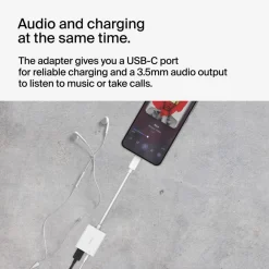 Outlet 3.5mm Audio + USB-C Charge Adapter Audio Charge Adapters