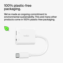 Outlet 3.5mm Audio + USB-C Charge Adapter Audio Charge Adapters