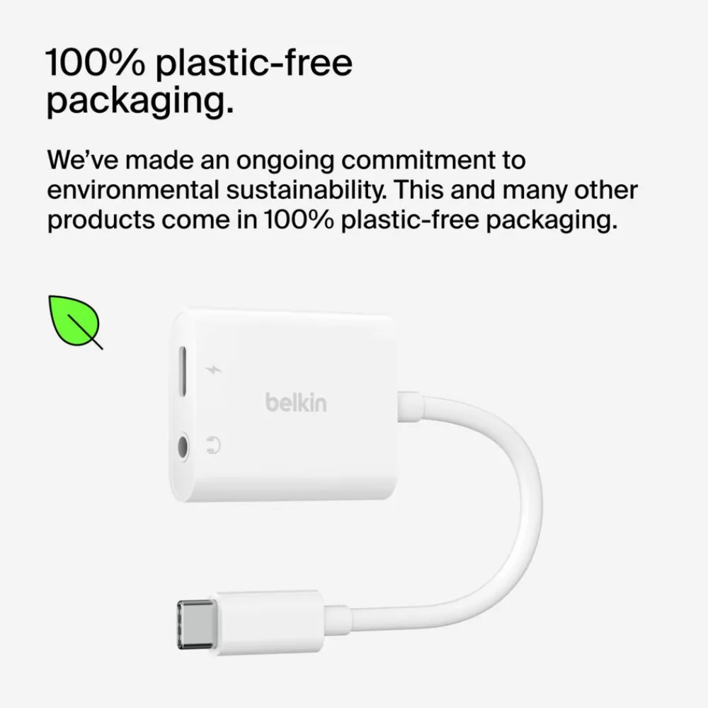 Outlet 3.5mm Audio + USB-C Charge Adapter Audio Charge Adapters