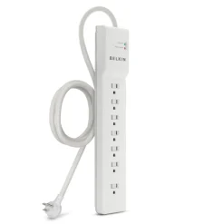 Hot 7-Outlet Commercial Surge Protector 7' Cord Surge Protectors & Power Strips
