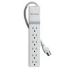 Hot 6-Outlet Home/Office Surge Protector, 4 ft. Cord Surge Protectors & Power Strips