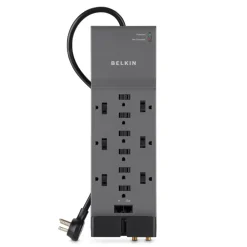 Fashion 12-Outlet Home/Office Surge Protector w/Phone/Ethernet/Coax Protection Surge Protectors & Power Strips
