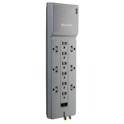 Fashion 12-Outlet Home/Office Surge Protector w/Phone/Ethernet/Coax Protection Surge Protectors & Power Strips
