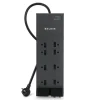 Discount 8-Outlet Home/Office Surge Protector w/Telephone Line + Extended Cord Surge Protectors & Power Strips