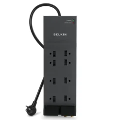 Discount 8-Outlet Home/Office Surge Protector w/Telephone Line + Extended Cord Surge Protectors & Power Strips