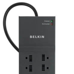Discount 8-Outlet Home/Office Surge Protector w/Telephone Line + Extended Cord Surge Protectors & Power Strips
