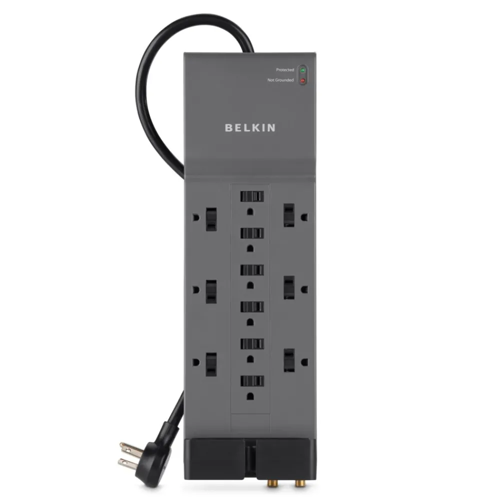 Online 12-Outlet Home/Office Surge Protector with 8-foot cord Surge Protectors & Power Strips