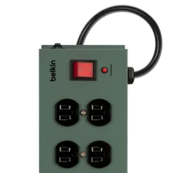 Sale 10-Outlet Metal Surge Protector with 15ft Power Cord Surge Protectors & Power Strips