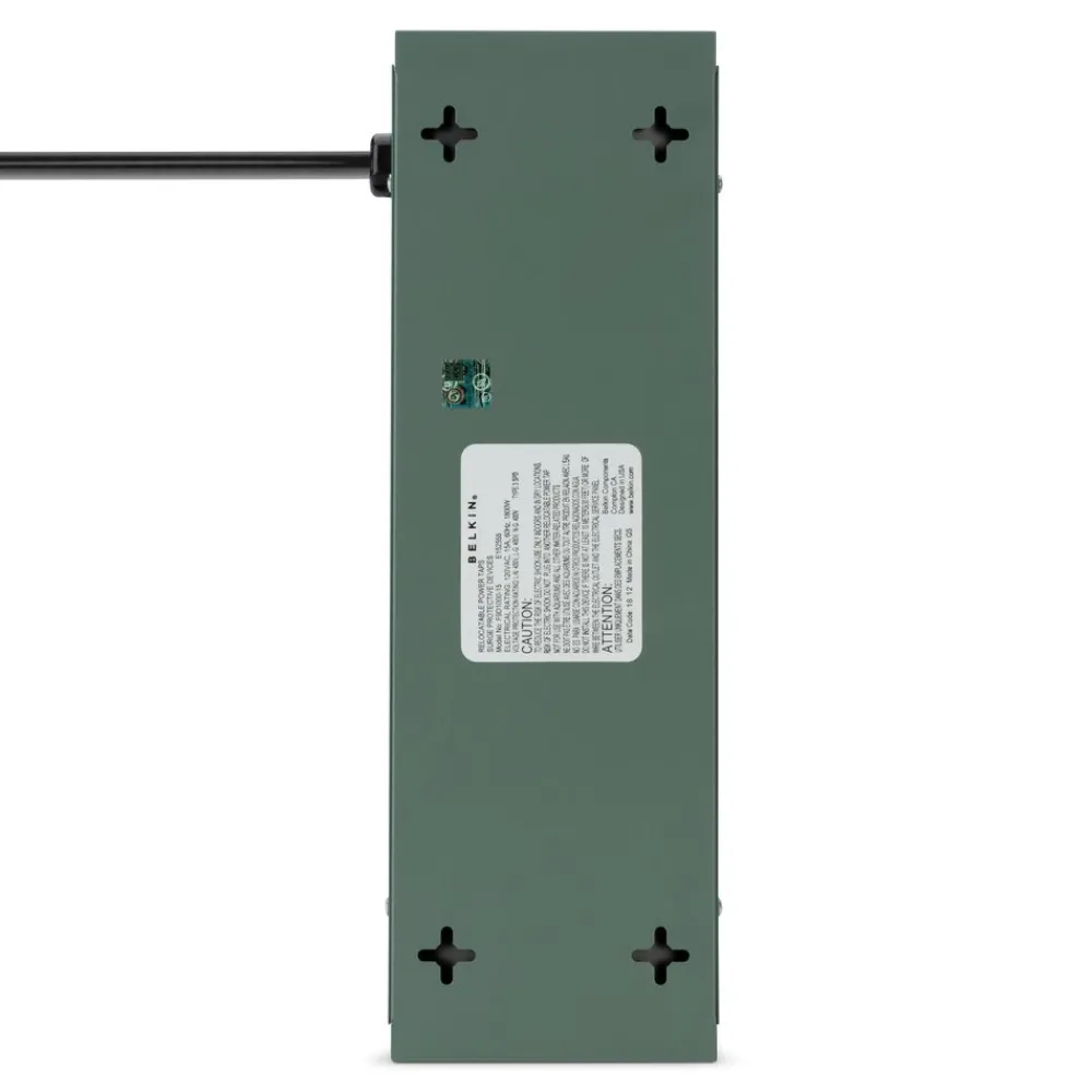 Sale 10-Outlet Metal Surge Protector with 15ft Power Cord Surge Protectors & Power Strips