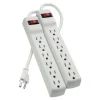 Discount 6-Outlet Surge Protector with 2 ft. Cord (2-Pack) Surge Protectors & Power Strips