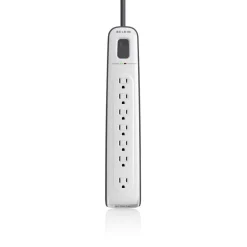 Outlet 7-outlet Surge Protector with 12 ft Power Cord with Telephone Protection Surge Protectors & Power Strips