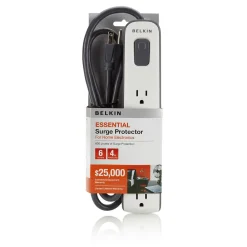Fashion 6-outlet Surge Protector with 4ft Power Cord Surge Protectors & Power Strips