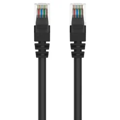 Discount RJ45 CAT-5e Patch Cable, Snagless Molded Black 01 Computer Cables