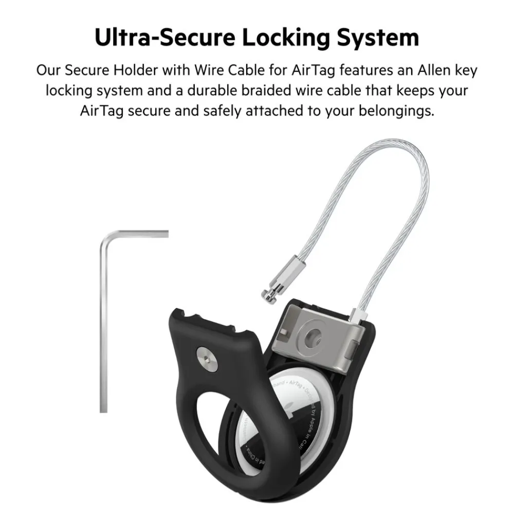 Sale Secure Holder with Wire Cable for AirTag Airtag Accessories