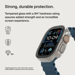 Sale TemperedCurve 2-in-1 Treated Screen Protector + Bumper for Apple Watch Ultra/Ultra 2 Screen Protectors For Apple Watch / Ipad / Macbook
