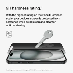 Fashion TemperedGlass Privacy Treated Screen Protector for iPhone 16 / iPhone 15 / iPhone 14 Pro Screen Protectors For Iphone