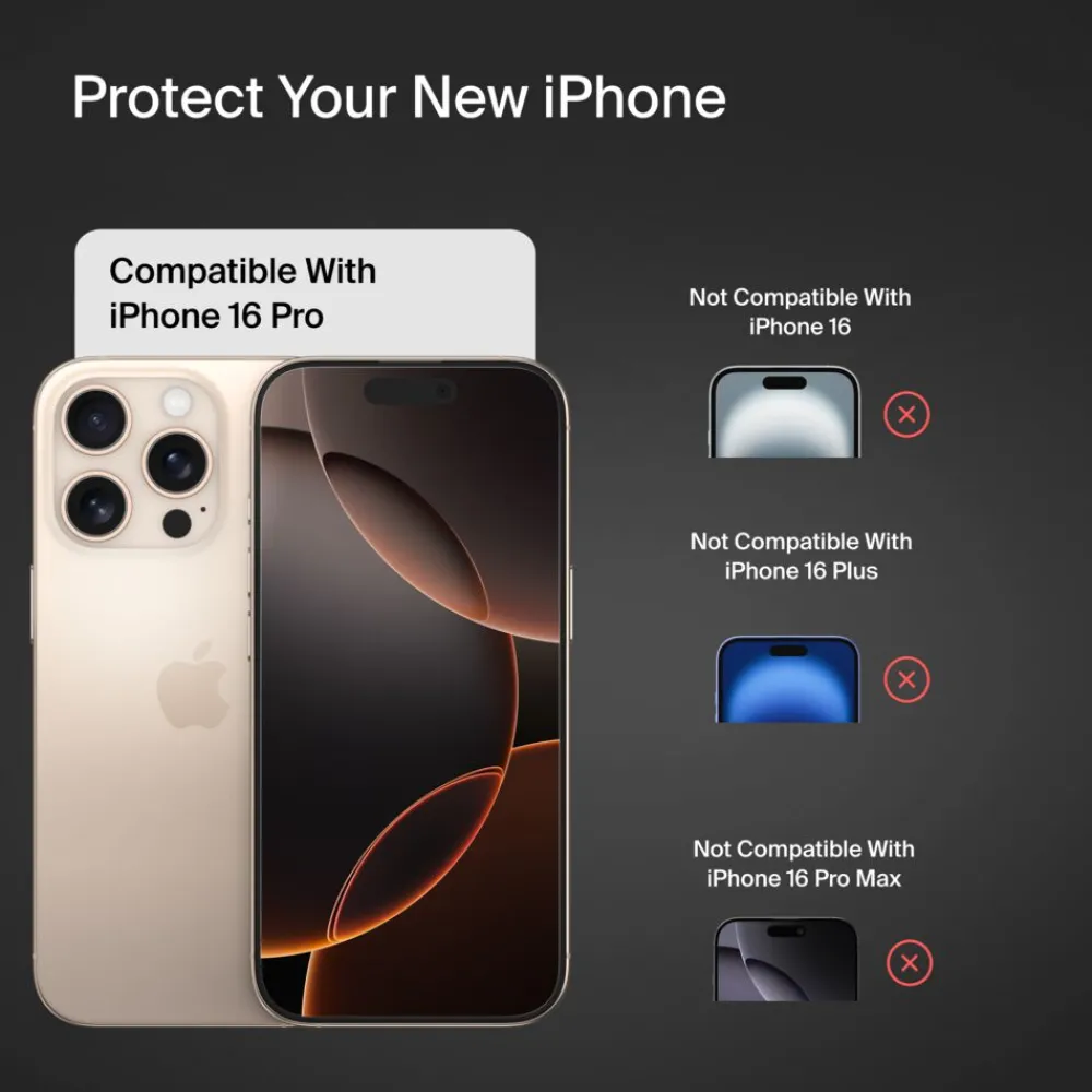 Clearance TemperedGlass Treated Screen Protector for iPhone 16 Pro Screen Protectors For Iphone