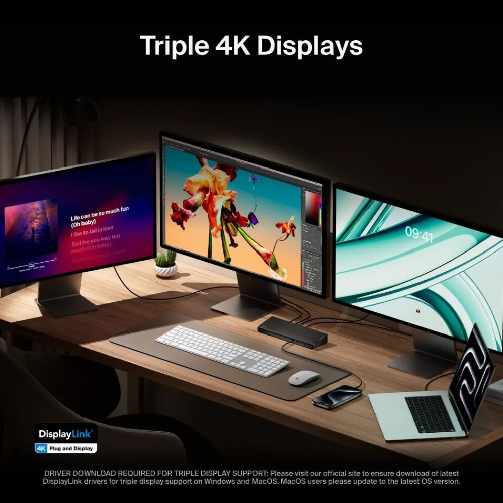 Clearance Universal USB-C® Triple Display Dock Laptop Docking Stations