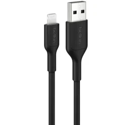 Clearance USB-A Cable with Lightning Connector, 3.3ft/1m, Black Charging Cables
