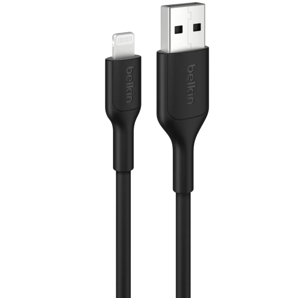 Clearance USB-A Cable with Lightning Connector, 3.3ft/1m, Black Charging Cables